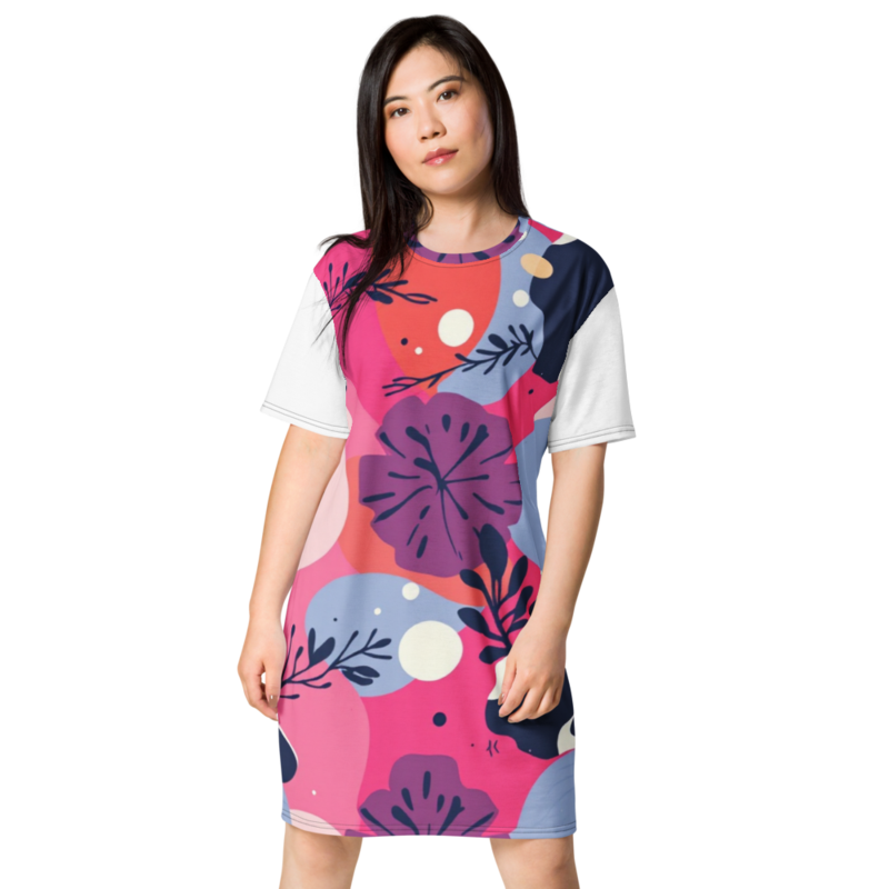 All-Over Print T-Shirt Dress