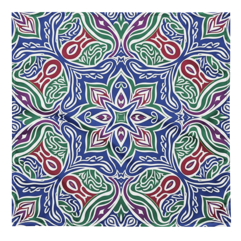 Silk all-over print bandana