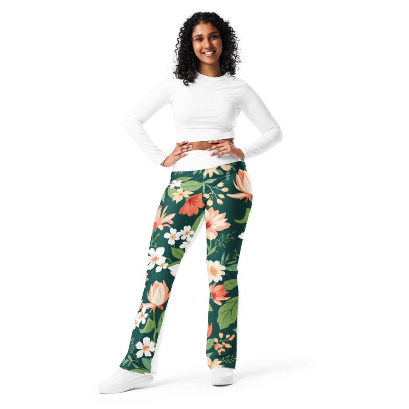 All-Over Print Flare Leggings