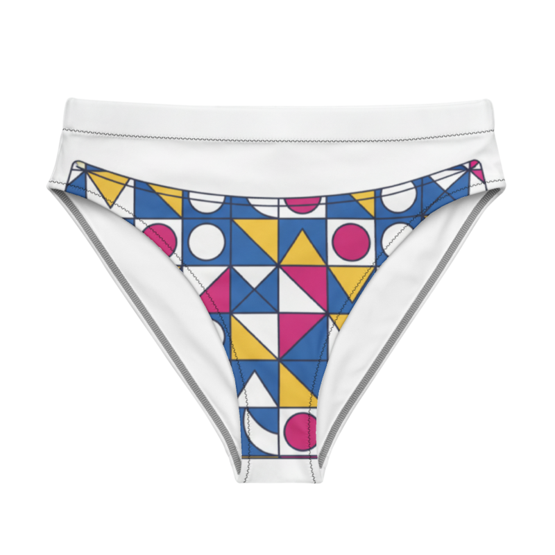 Recycled high-waisted bikini bottom