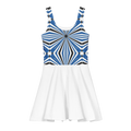 Flared all-over print cotton skater dress