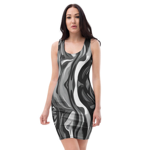 All-Over Print Bodycon Dress