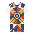 Oversized all-over print cotton t-shirt dress