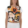 All-over print crop tee